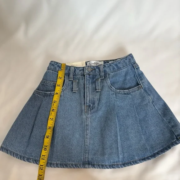 Camila pleated Jessica Simpson girls denim skirt size 6 new - Picture 4 of 5
